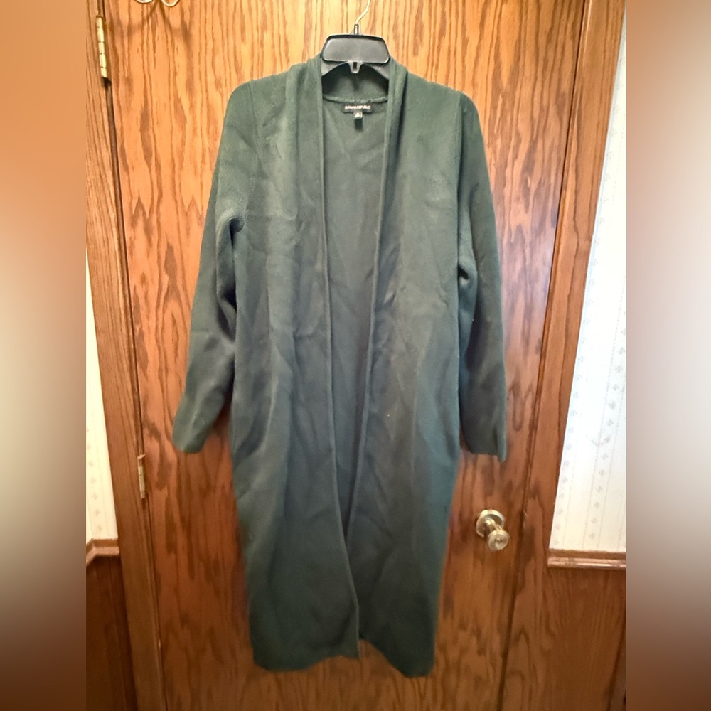 Women's Green Long Cardigan Sweater